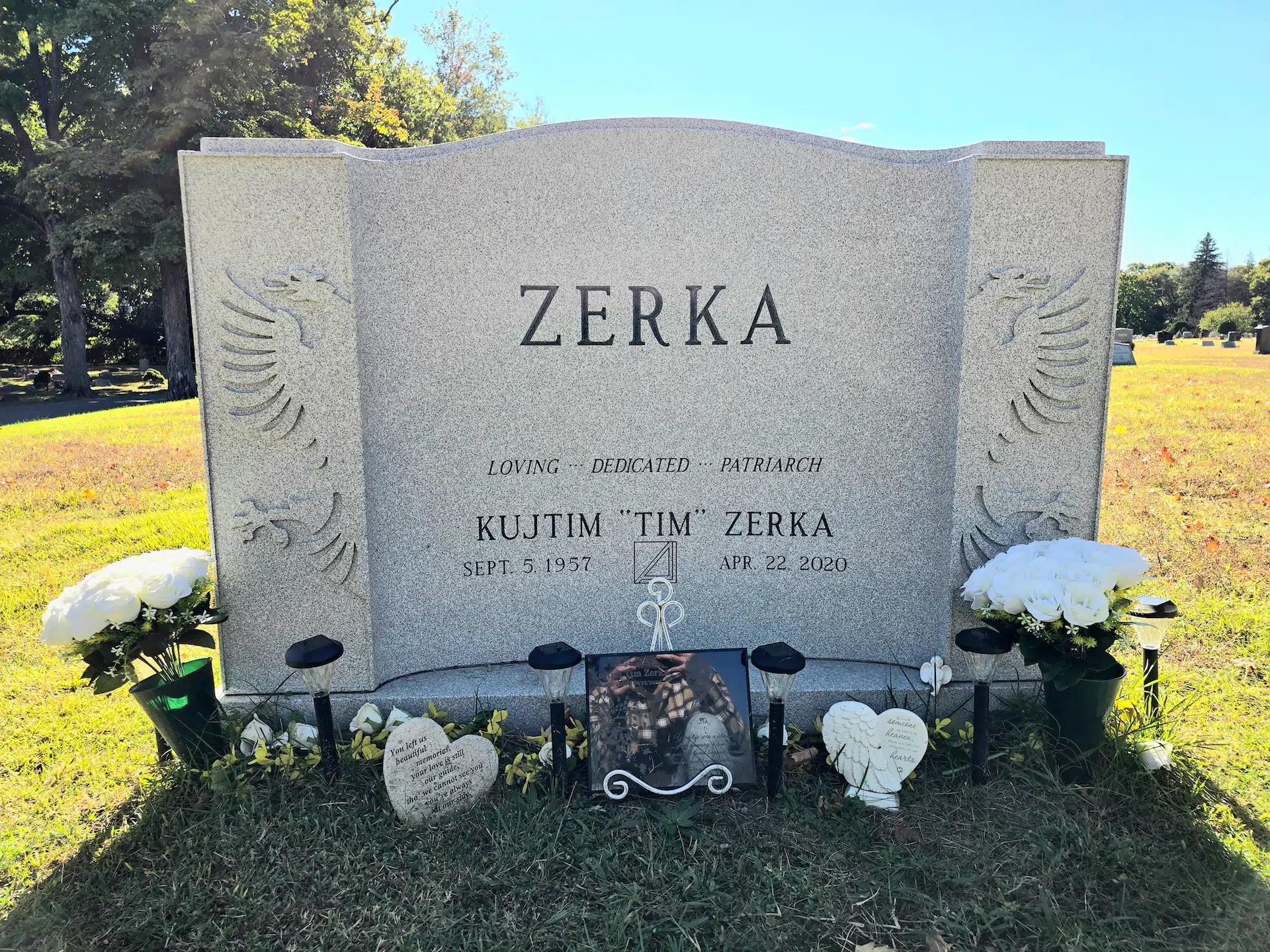 Granite Flat Headstone / Marker hand-carved by Flat Marker Guide in NJ — image 4