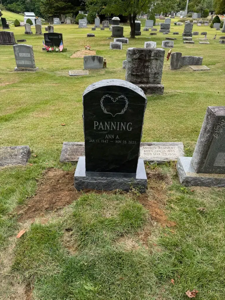 Granite Flat Headstone / Marker hand-carved by Flat Marker Guide in NJ — image 2