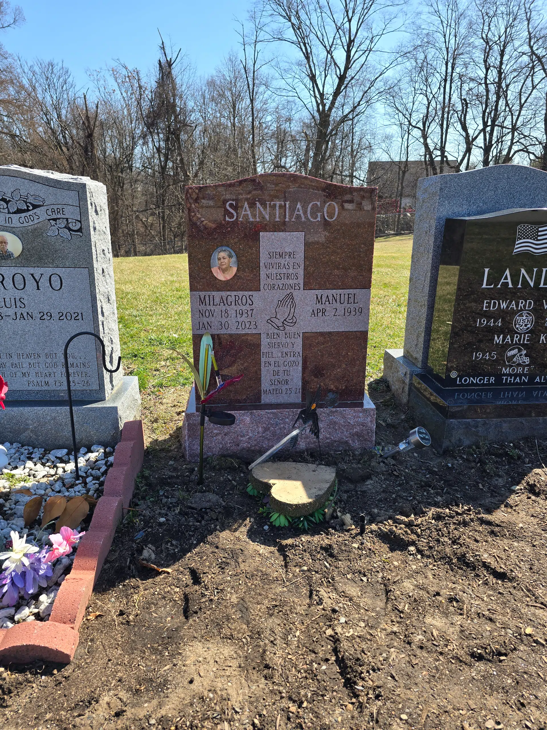 Granite Flat Headstone / Marker hand-carved by Flat Marker Guide in NJ — image 3