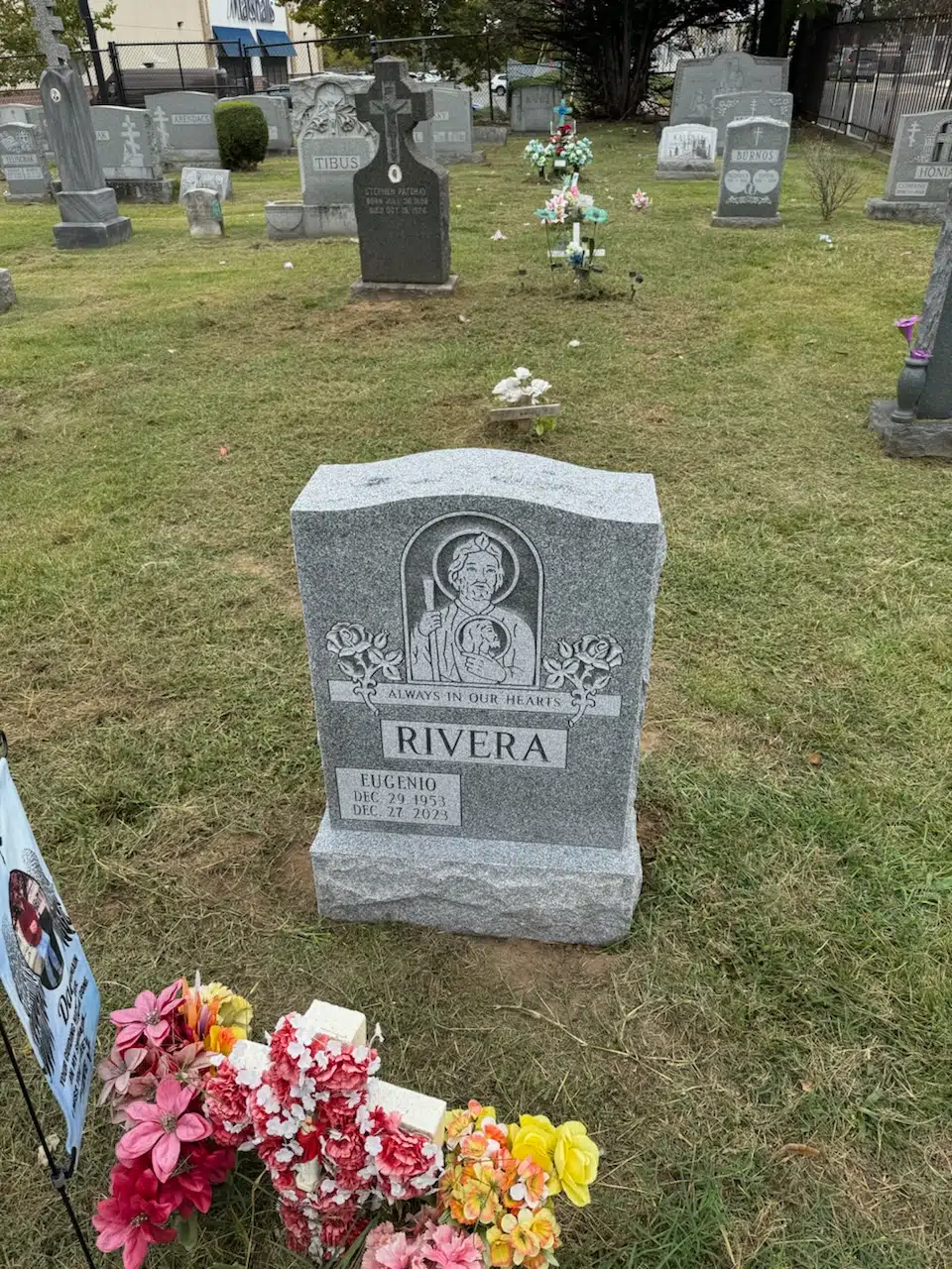 Granite Flat Headstone / Marker hand-carved by Flat Marker Guide in NJ — image 4