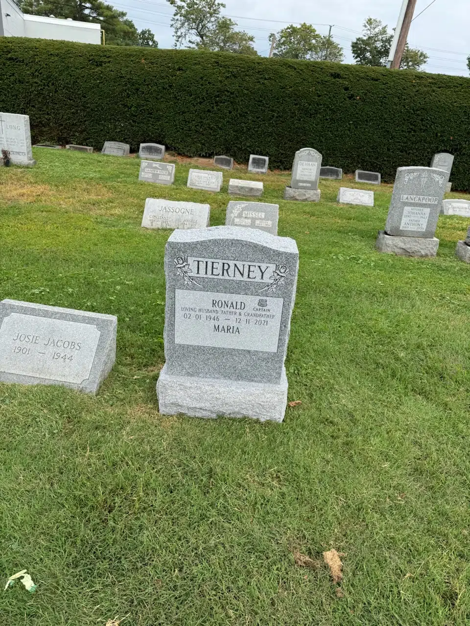 Granite Flat Headstone / Marker hand-carved by Flat Marker Guide in NJ — image 5