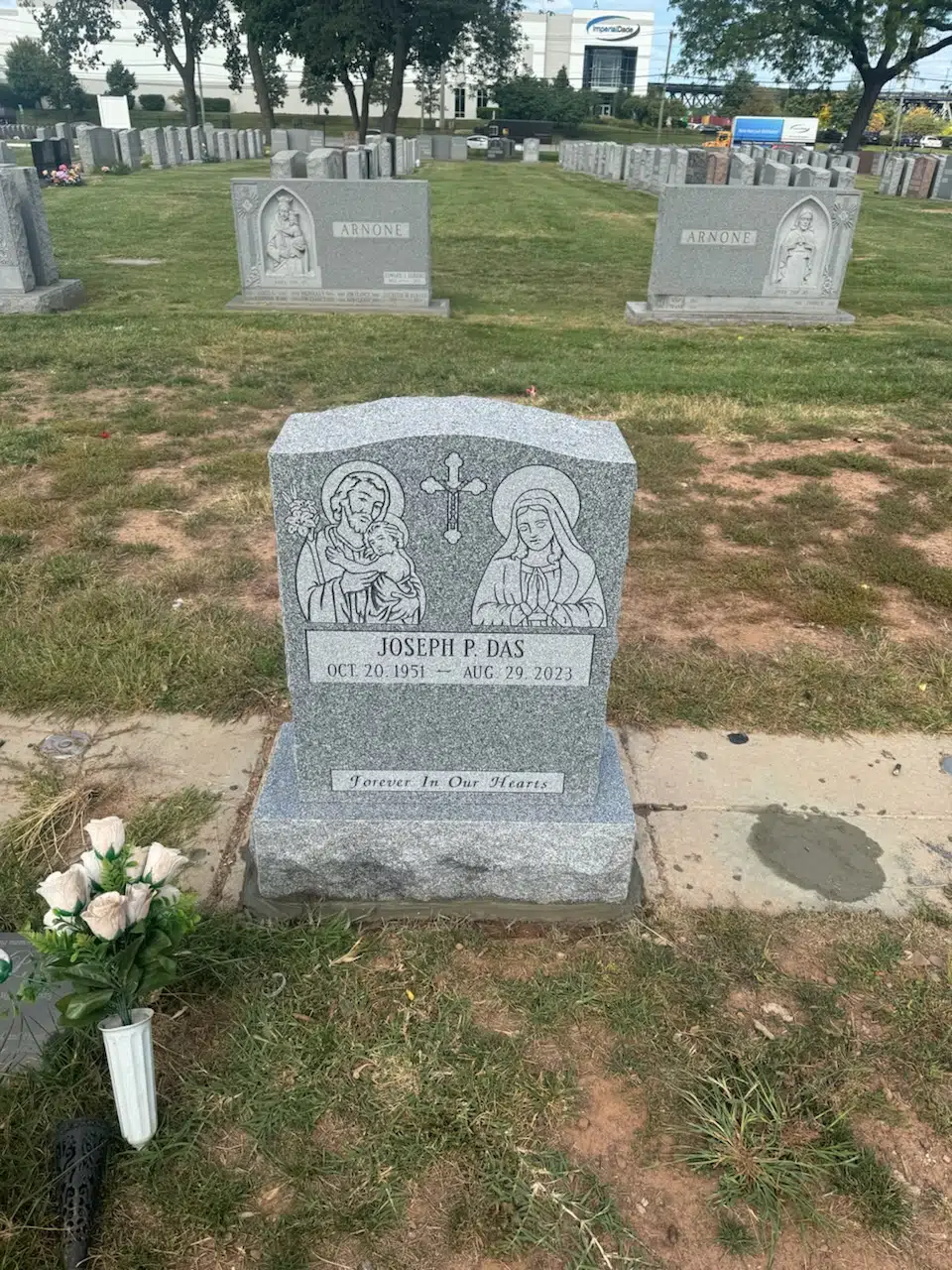Granite Flat Headstone / Marker hand-carved by Flat Marker Guide in NJ — image 7