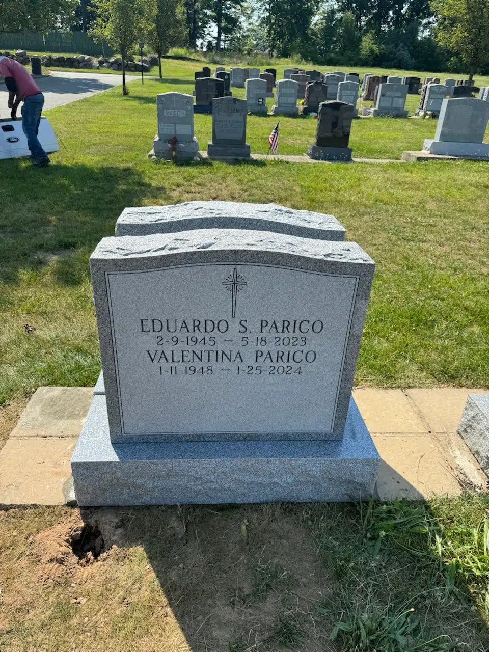 Granite Flat Headstone / Marker hand-carved by Flat Marker Guide in NJ — image 3